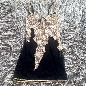 Fredrick’s Of Hollywood Sheer Lace Slip Dress Chemise